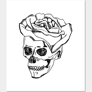 Flower Skull Posters and Art